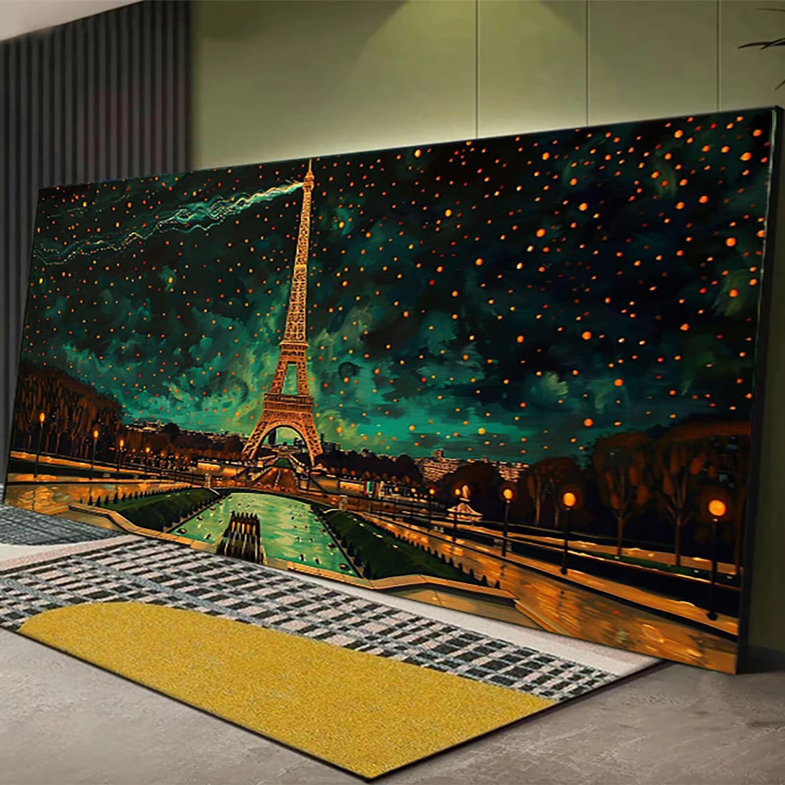 Malen nach Zahlen Kinder Landschaft, Malen Nach Zahlen Erwachsene Geschenke Home Wand Dekor Bastelset, Malen nach Zahlen Eiffelturm | Malen nach Zahlen Ohne Rahmen (60x120cm) Bastelset Erwachsene X-Z