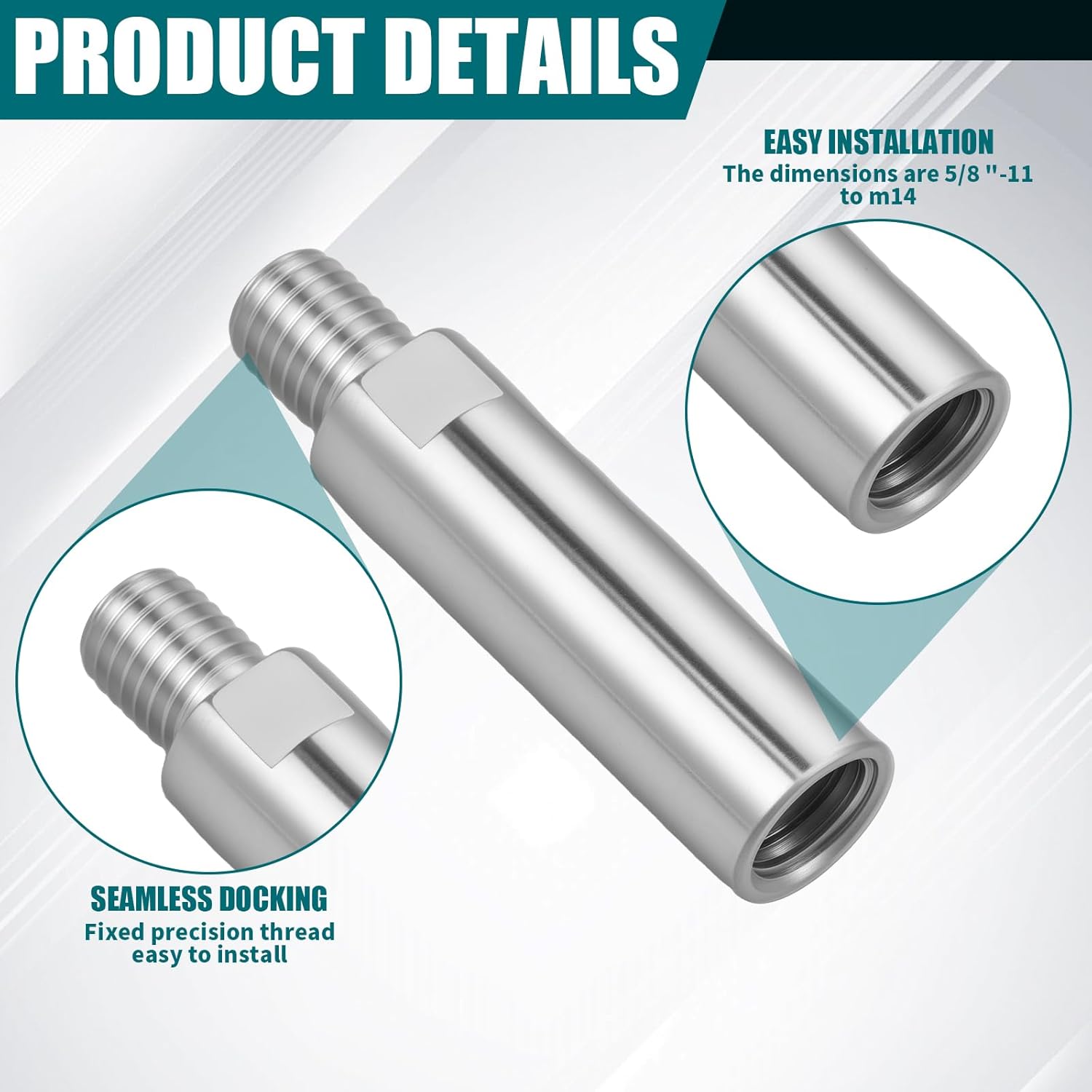 2 Pcs Angle Grinder Extension Rod, Angle Grinder Extension Shaft, Rotary Extension Shaft, Extension Connecting Rod for 100 Type Angle Grinder/Polisher