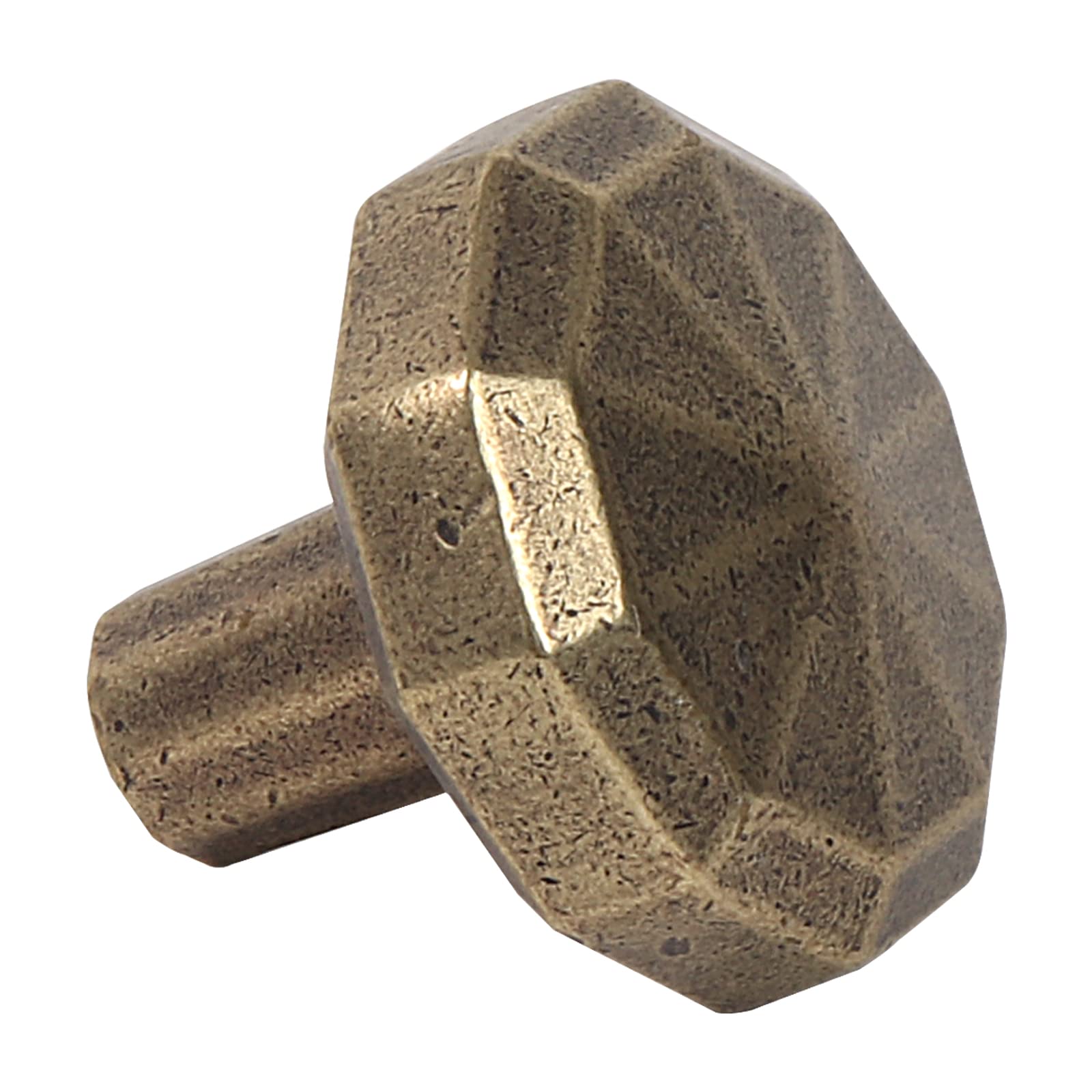 KHTUMEWARE-170174 Round Knob, Antique Brass, 1-1/4 in (32 mm), 10-Pack in Antique Brass — KHTUMEWARE