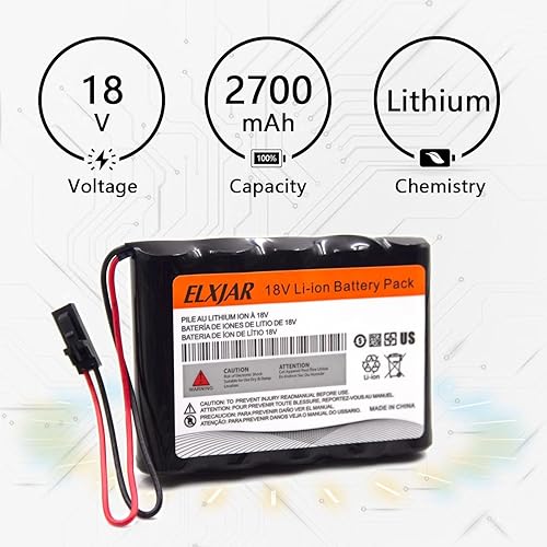 Miniatura 3 de Paquete de 2 baterías de litio de 18 V 2700 mAh de repuesto para Exogen 4000+ 2000+ sistema de curación ósea compatible con 81001906 81025147