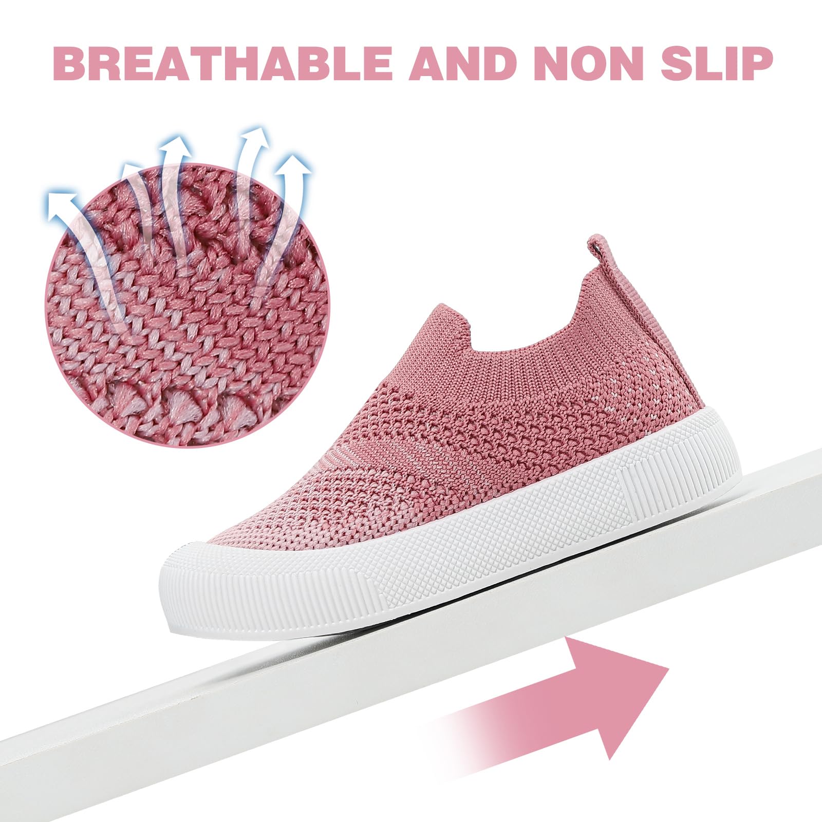 LACOFIA Chaussons Bébé Garçons Filles Respirants Chaussures Premier Pas Antidérapante avec Semelle Souple en Caoutchouc