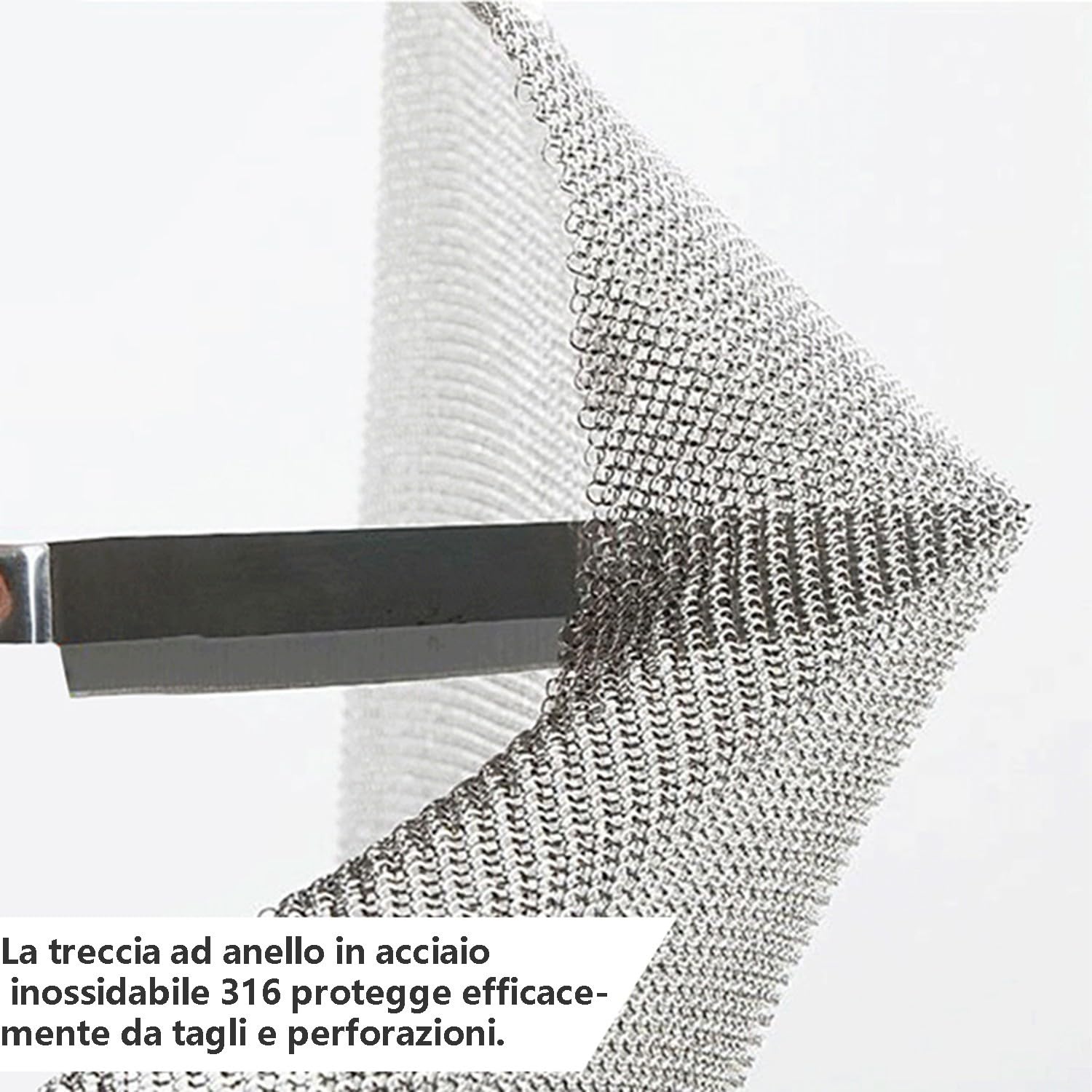 Schnittfeste Metzger-Sicherheitsschürze,Werkzeugschürzen,Metallschürze Aus Edelstahl,Schürze Kettenhemd-Schnittschutzschürze Edelstahl Sichere Arbeitsschutzs Köche,Stechschutzschürze 60x80CM