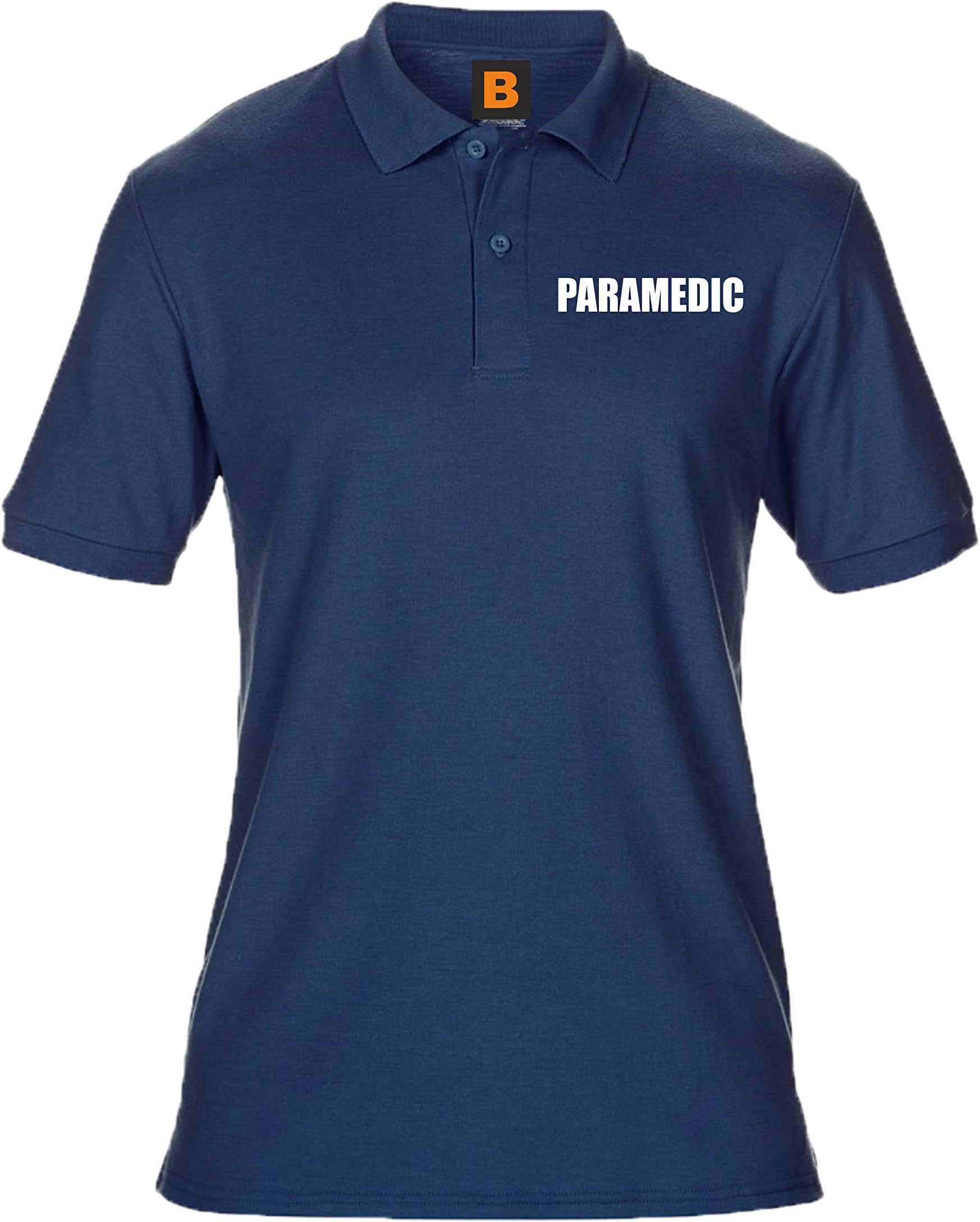 Brook Hi Vis UKParamedic Printed Navy Polo Shirt, Medical Clothing