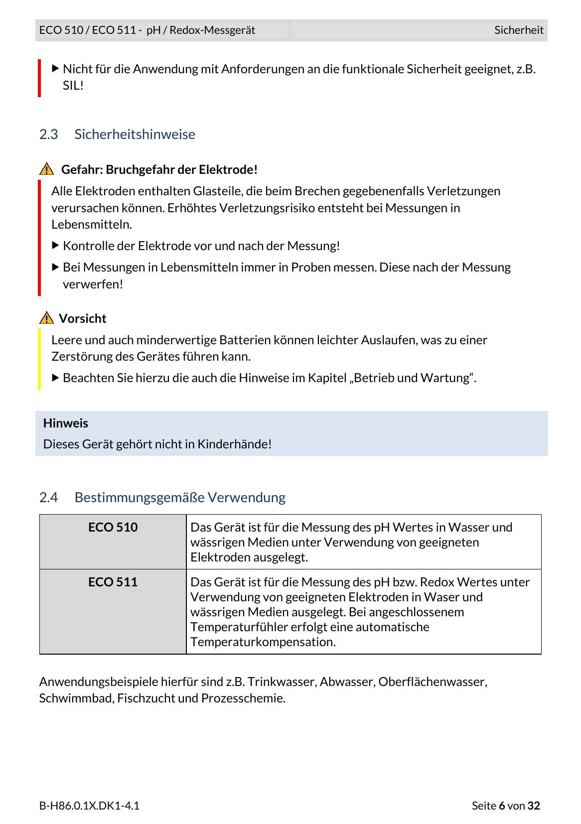 ECO 510-114 pH-Messgerät pH-Wert