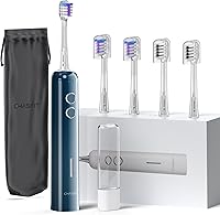 Vista 11 de Cepillo de dientes eléctrico para adultos, cepillo de dientes sónico de oscilación y vibración, técnica de cepillado BASS, cepillos de dientes