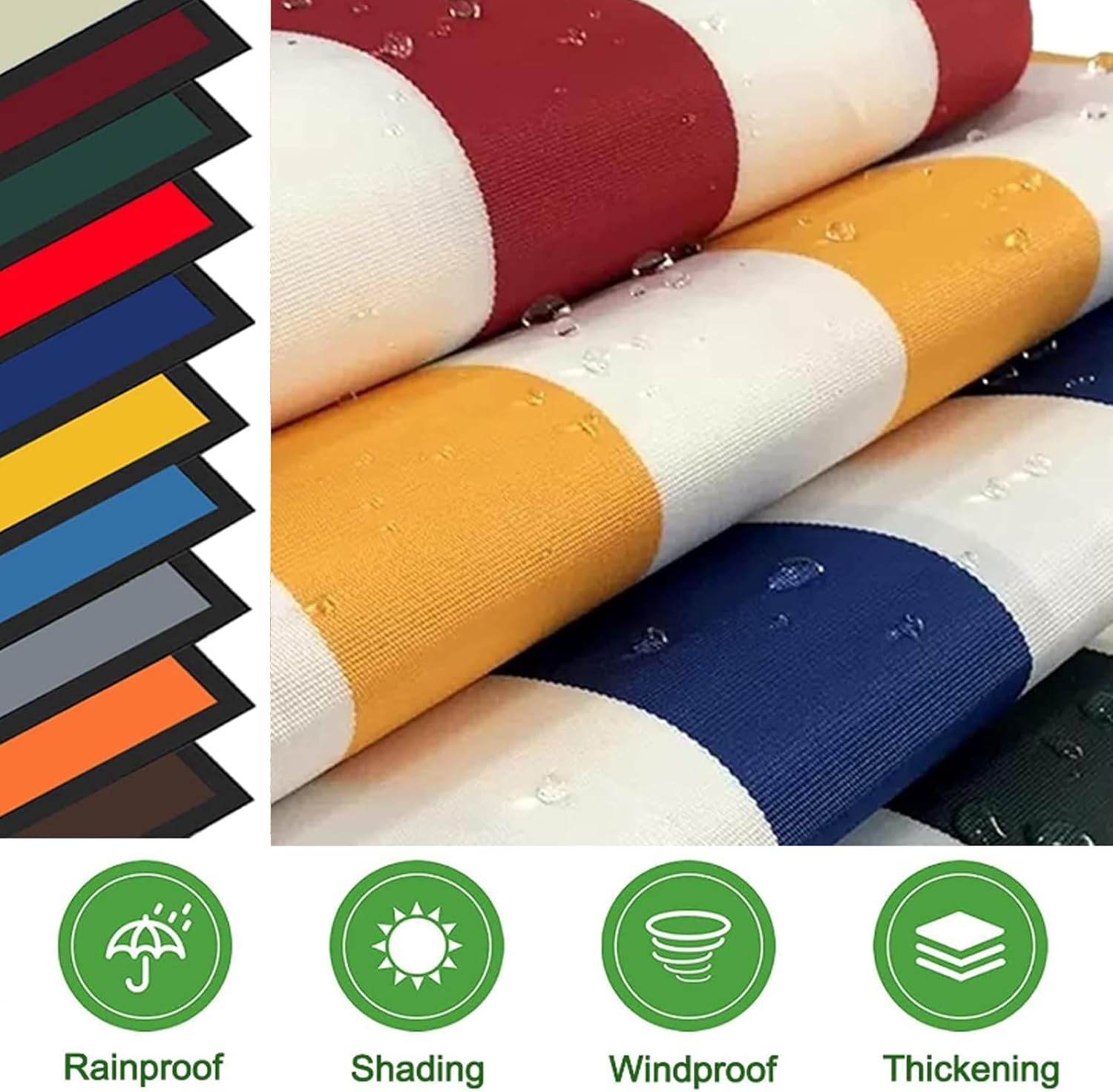 Sunsetter Awning replacement tarpaulin sun shade patio awning fabric cover Retractable Awning Top Sunshade Canvas Many Sizes Fabric Sun Shade Awning Cover PVC Oxford cloth for courtyards, porches, and