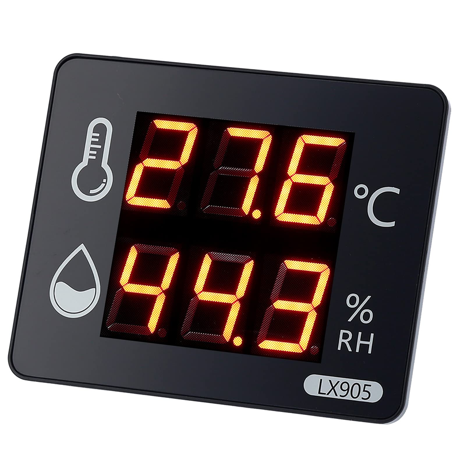 Tefola Medidor de Temperatura Y Humedad con Pantalla Grande, Transmisor de Sensor de Pantalla de Indicador de Temperatura de Humedad Lx905 para Uso Industrial