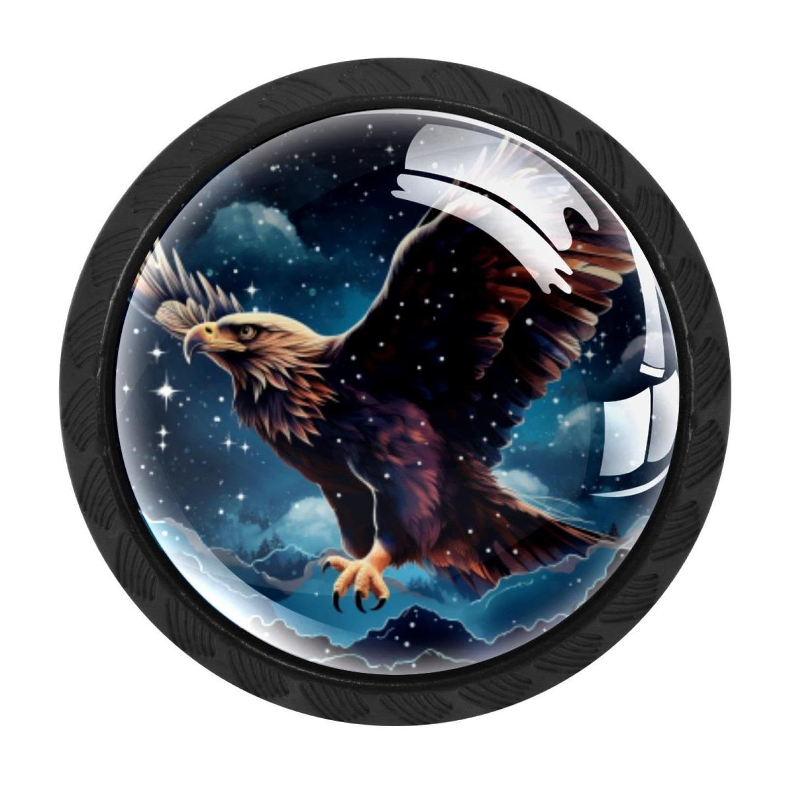 Chenzzzz Multicolored 20 4 Pack Black Starry Eagle Kitchen Handles, Cabinet Pulls Hardware For Cupboard Drawer Knobs Dresser Pulls