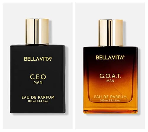 Luxury G.O.A.T & CEO Man Eau de Parfum Combo  Perfumes de larga duración para hombres  Fragancias cítricas, aromáticas y amaderadas  2 x 3.4 fl oz