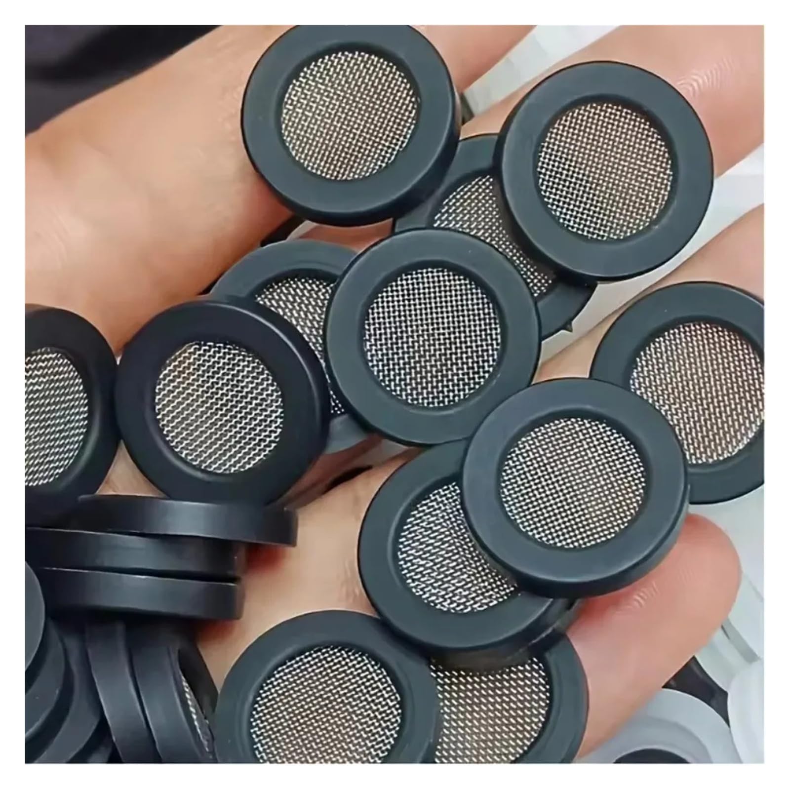 Arandelas de goma para filtro de grifo, 20 piezas de malla para cabezal de ducha para una fácil instalación con manguera de jardín, filtros de agua compatibles