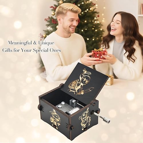 Miniatura 2 de Zelda - Caja de música de madera manivela de madera caja musical con temática de leyenda de Zelda regalo antiguo para bodas San Valentín Navidad