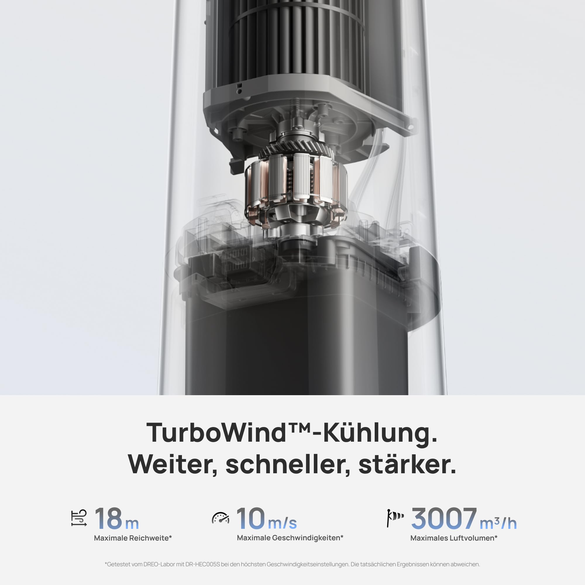 DREO TurboCool Nebelventilator 765S, 3-in-1 Turmventilator mit WLAN & App-Steuerung, 6 L Tank, 10.4 m/s, 20 dB leiser DC-Motor, 90° Oszillation