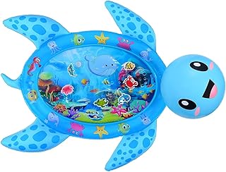 OANGO Baby Kids Water Play Mat Toys Turtle Inflatable Tummy Time Leakproof Water Play Mat, Fun Activity Play Center Indoor...