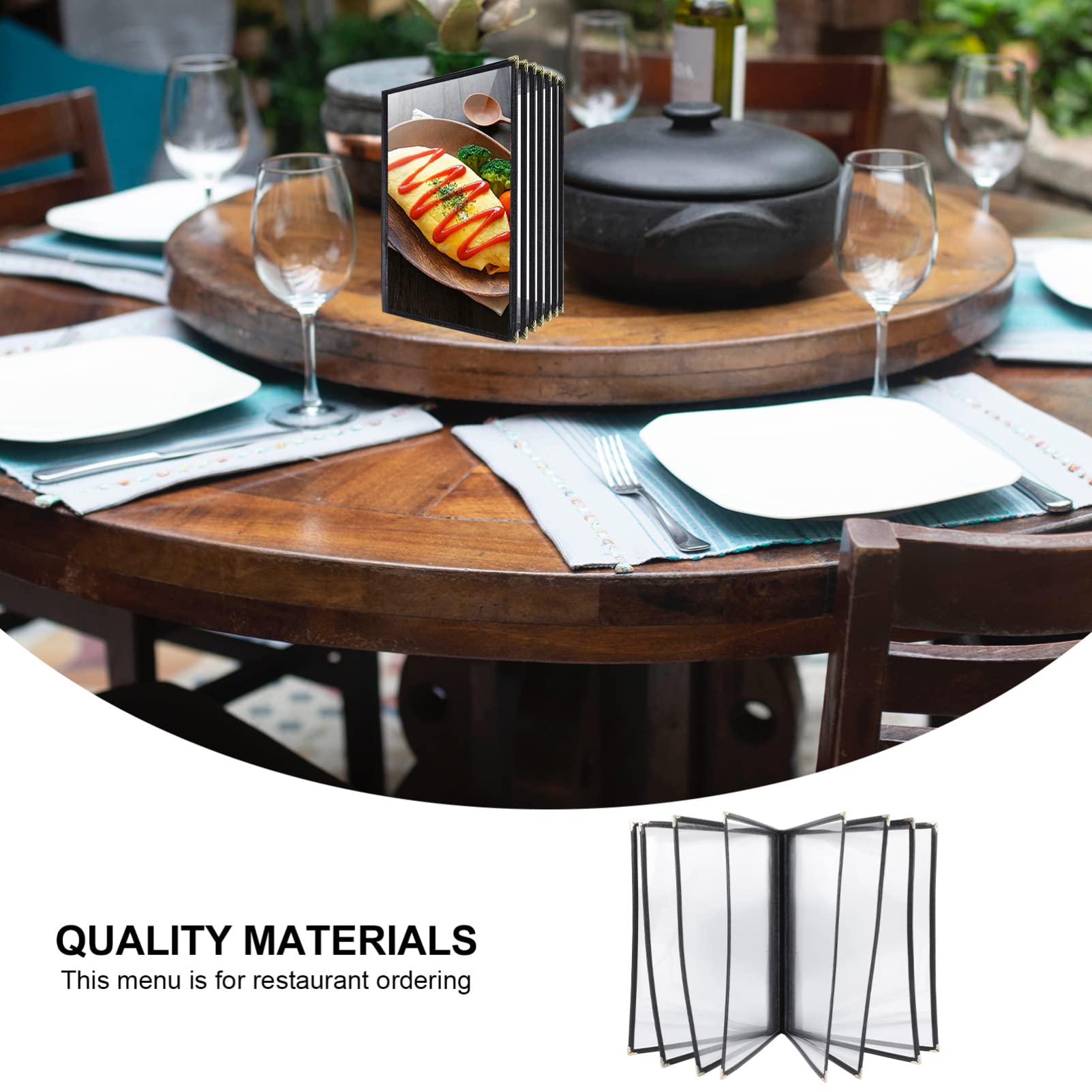 DOITOOL Recipe Book menu Holders for Restaurant Clear menu Sleeves menu Covers 4 Page 8 View Menu Binder Recipe Binders Double View Restaurant Menu Covers a4 Protection Cap PVC Personality