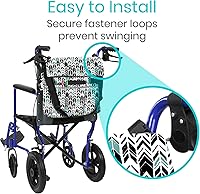 Vista 71 de Bolsa para silla de ruedas, Floral púrpura