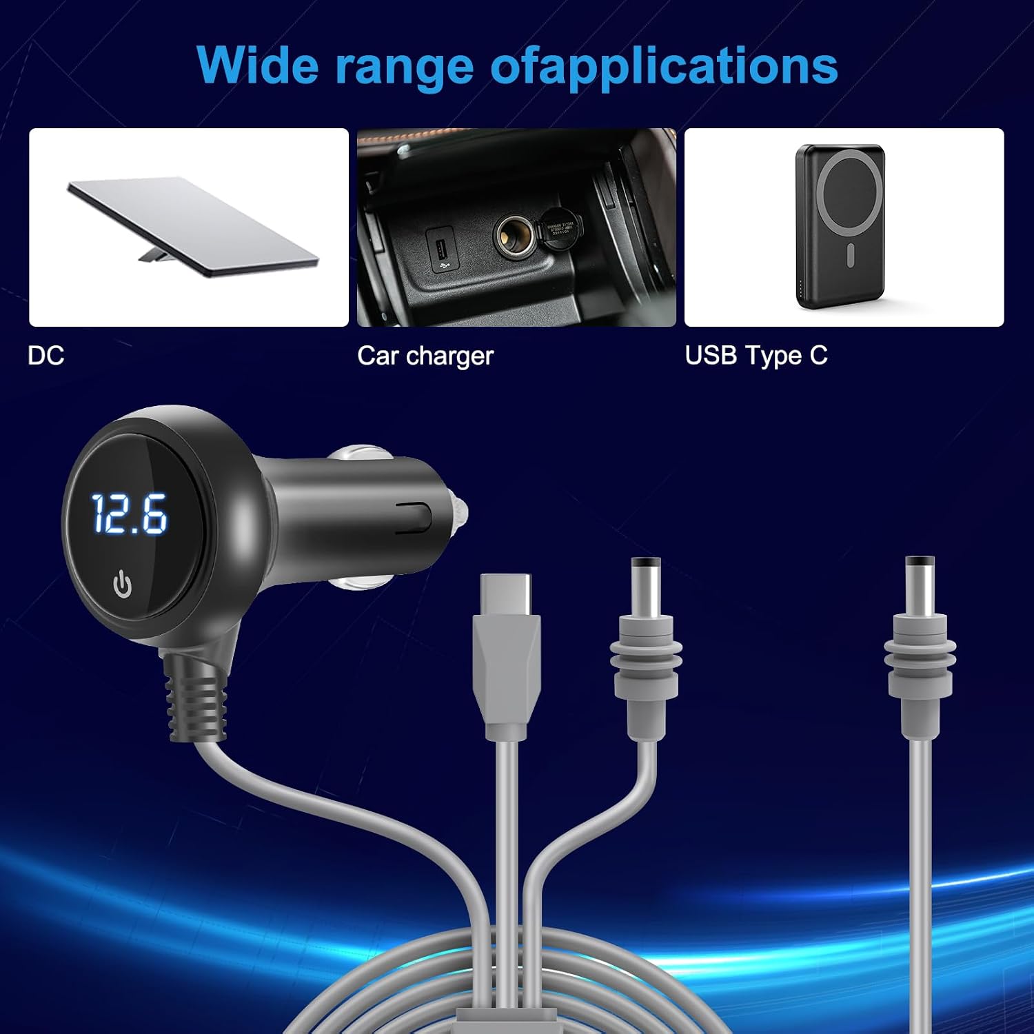 3 in 1 Starlink Mini Power Cable 10FT/3M, Heavy Duty USB C/DC/Car Charger to DC Portable Replacement Cable, Waterproof Power Cord for Starlink Mini. image 3
