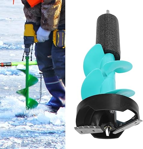 Taladro de hielo manual de 6 pulgadas de diámetro, de nailon, broca de 17.7 pulgadas de largo con posicionador para excavadora de agujeros de poste