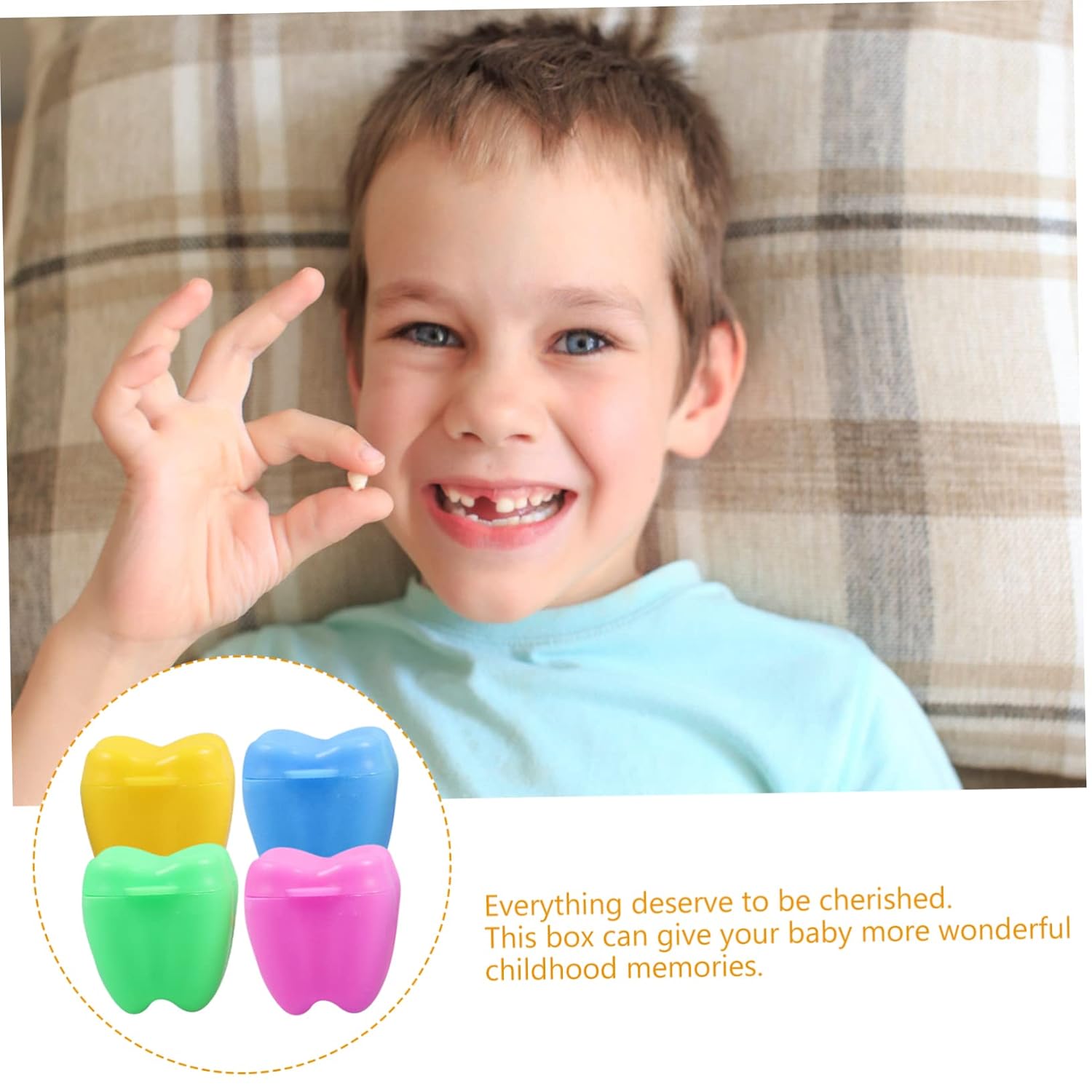 12pcs Teeth Keepsake Box Memorial Tooth Storage for Boys and Girls Unique Container for Childhood Memories image 3
