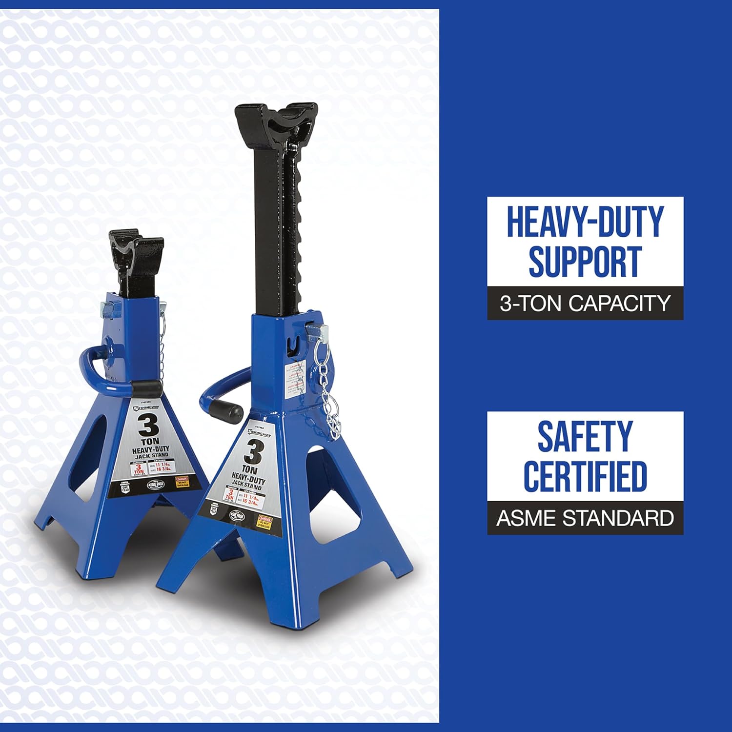 Strongway Double Locking 12-Ton Jack Stands — 24,000-Lb. Total Capacity, Pair