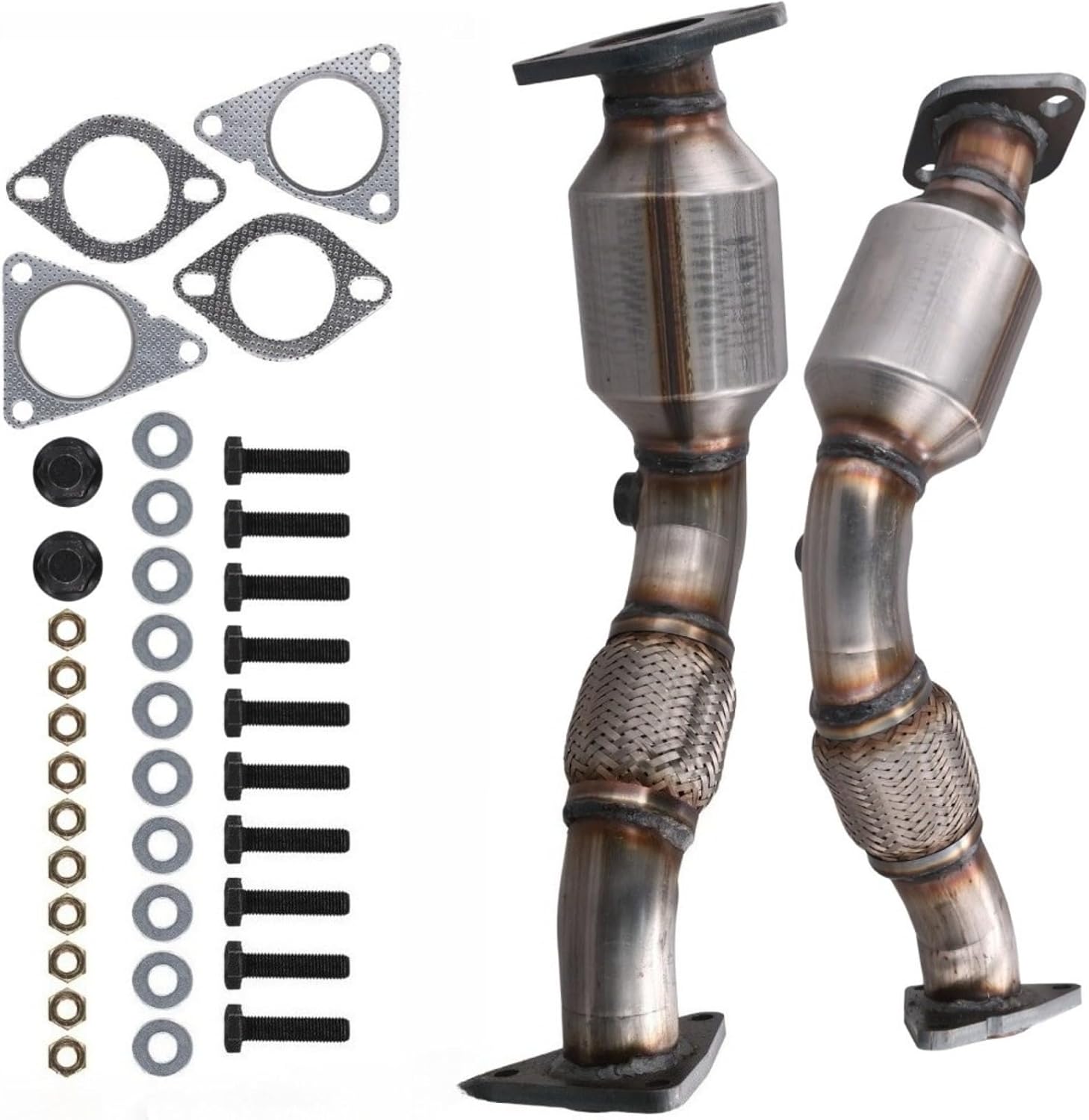 2PCS 1590772646626779 Catalytic Converter Exhaust Pipe Fits for Nissan 370Z for Infiniti G37 V36 3.7L V6 08-11