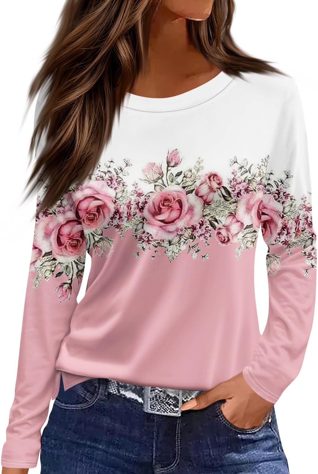 Halloween Shirts for Women Long Sleeve Crewneck Casual Dressy Tops Funny Graphic Halloween Costumes Fall Fashion Outfits