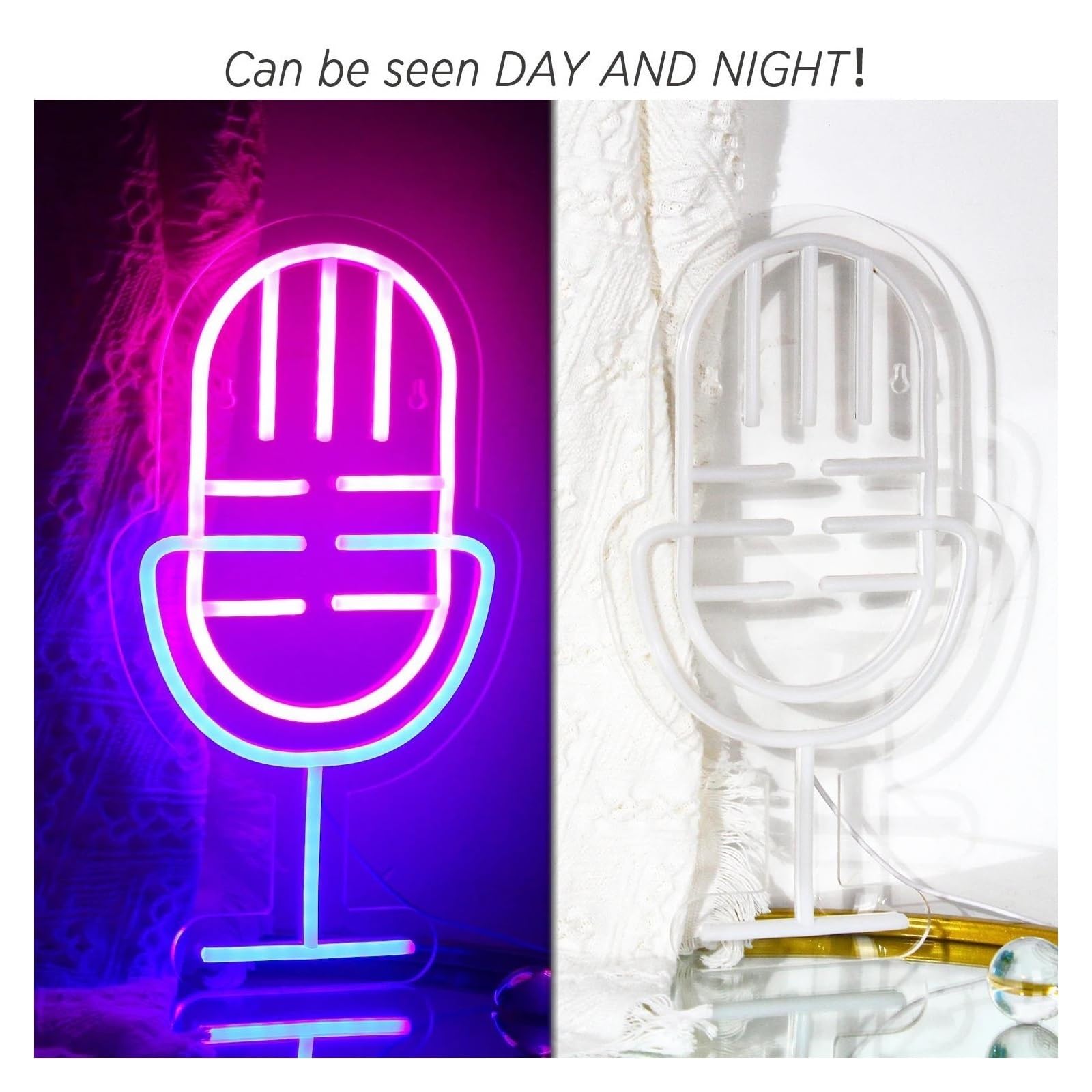 Letrero de neón Luces de neón para micrófonos para fiestas decoración luces para comedor dormitorio hogar pared bodas