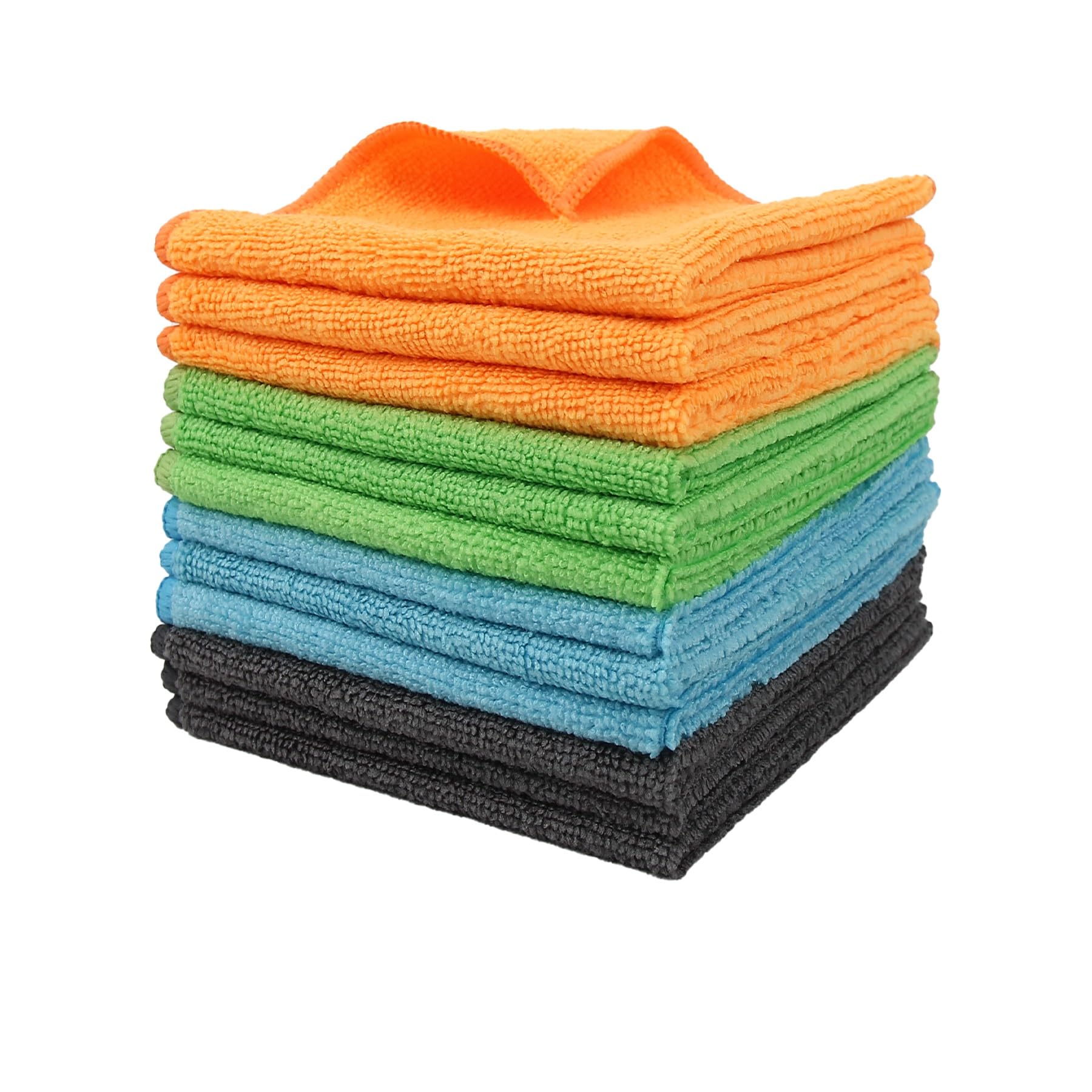 12 Pack Microfiber Cleaning Cloth 11 8x11 8inch - Streak-Free Reusable Wipes for Glass Kitchen Car Dusting -