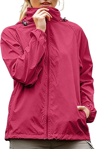 Rain Jacket Women Waterproof Lightweight Jackets 2026 Casual Hoodie Sporty Cloth