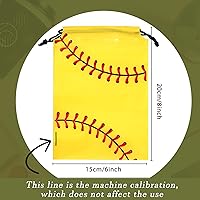 Vista 2 de Silkfly Paquete de 50 bolsas de softbol con cordón para aperitivos, bolsas de plástico para regalo, regalos de fiesta para suministros de fiesta