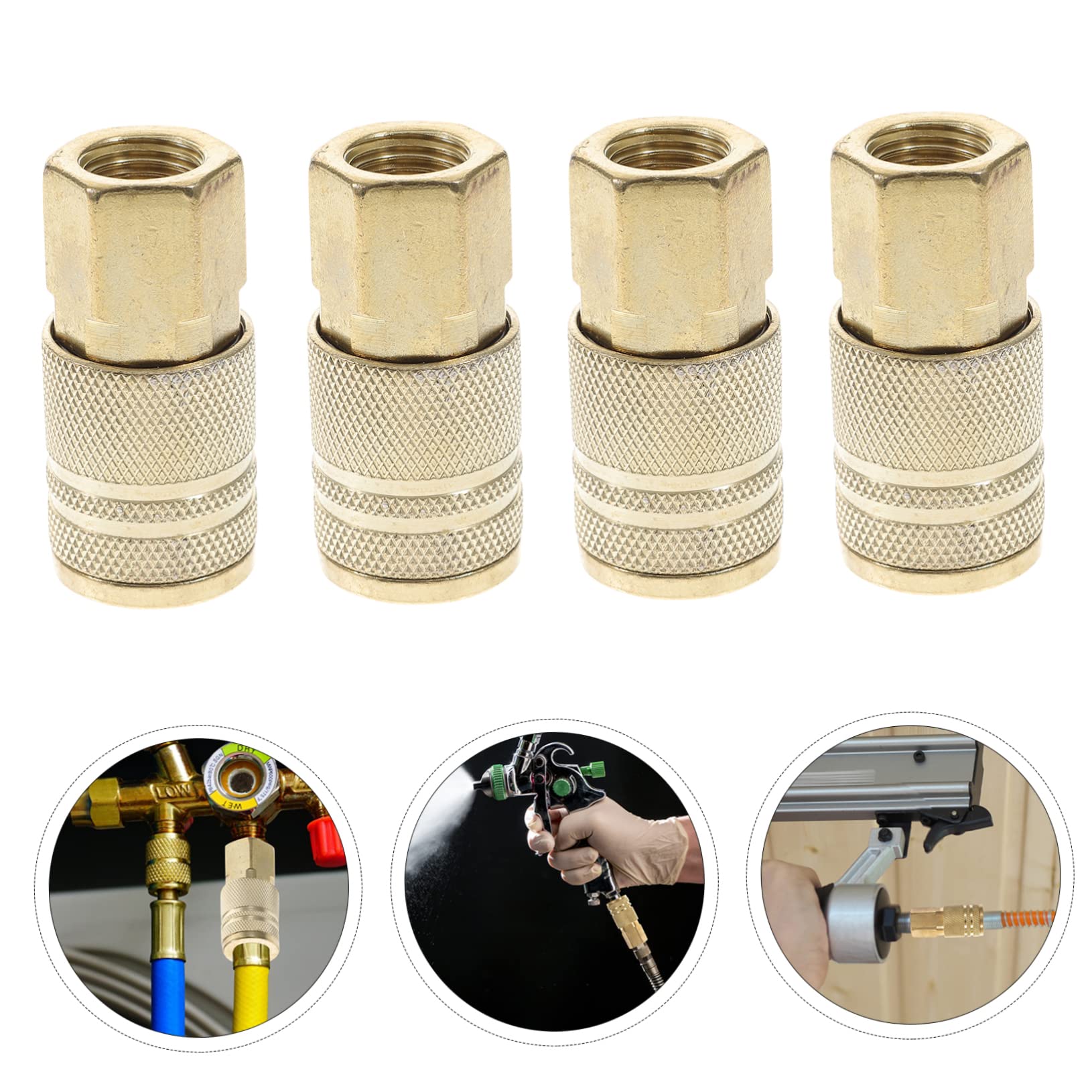 Conector Rápido de Manguera de Aire 1/4, 10 Piezas de Hierro