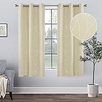 Vista 62 de BUHUA Juego de 2 paneles de cortinas opacas de 84 pulgadas de largo, cortinas de eficiencia energética y reducción de ruido para dormitorio con Gris