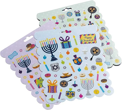 Miniatura 5 de Juego de regalo de calcomanías de Hanukkah, más de 600 calcomanías, calcomanías prismáticas de Janucá, libro de calcomanías de Janucá y formas de