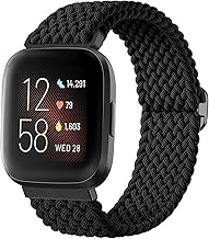 Braided Loop Wristband Compatible with Fitbit Versa 2 Wristband/Fitbit Versa Wristband, Elastic Sports Wristband for Fitbit Versa 2/Versa/Versa Lite for Men and Women