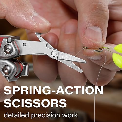 Miniatura 5 de Multiherramienta, alicates multiherramienta 21 en 1 con bloqueo de seguridad y tijeras de acción de resorte, juego de múltiples herramientas de