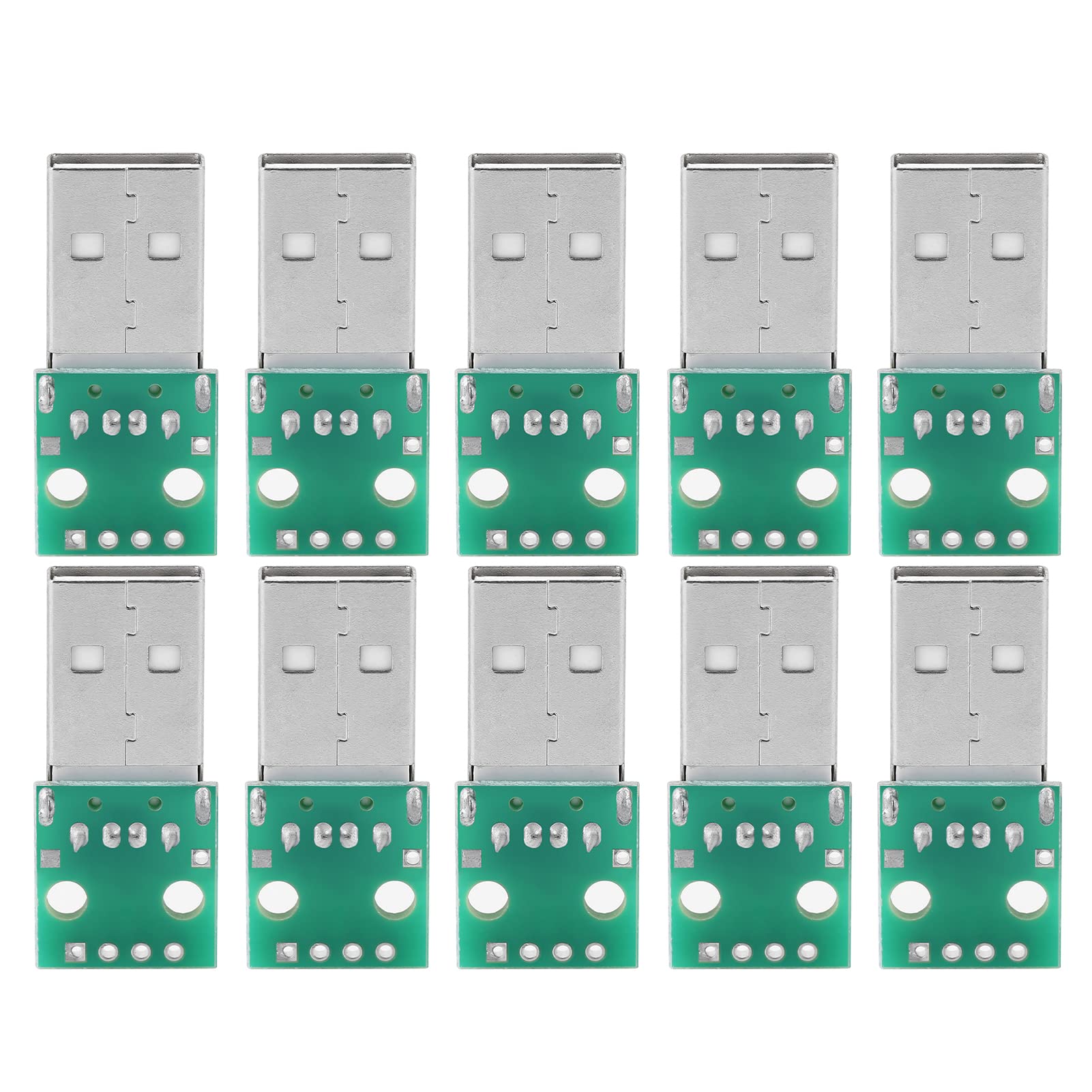 USB typ A męski na DIP płytka przyłączeniowa 10 sztuk wysokiej jakości 4-pinowe rozstaw 2,54mm dla majsterkowiczów projektów elektronicznych projekt płytki prototypowej zasilacz