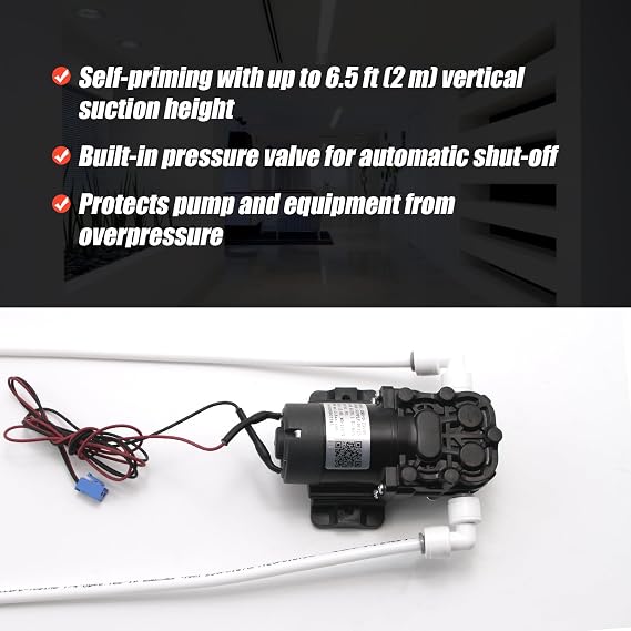 GMB-D-23130 DC 12V Water Pump 1.2L/Min Self-Priming fit for Avalon, Primo, Brio Bottom Loading Water Cooler Dispenser Replacement Parts