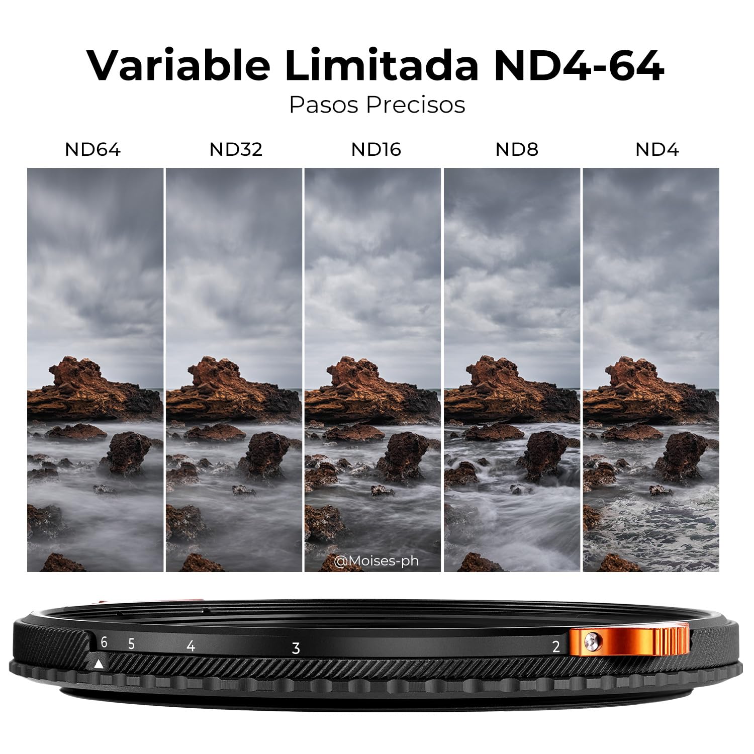 K&F CONCEPT Nano-Xcel 67mm Filtro Polarizador CPL Circular & Variable ND4-64 (2-6 Pasos), 2 En 1 ND4-64 & CPL Filter con Estuche de Vidrio Óptico con 28 Capas Revestimiento