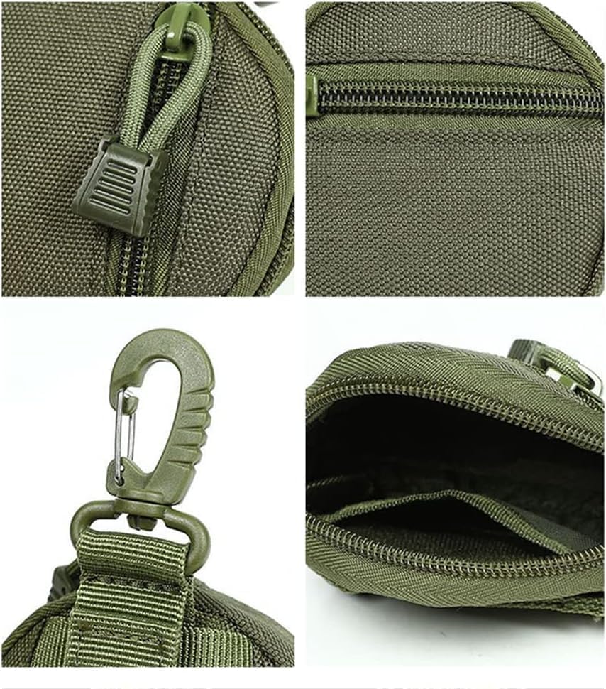 Image of GadgetBite Army Coin Pouch with Zipper for Multipurpose Use - Compact, Durable, Secure Storage for Coins, Keys, Cards, and Small Essentials - Ideal for Travel, Everyday Carry - Mustard (Pack of 2)