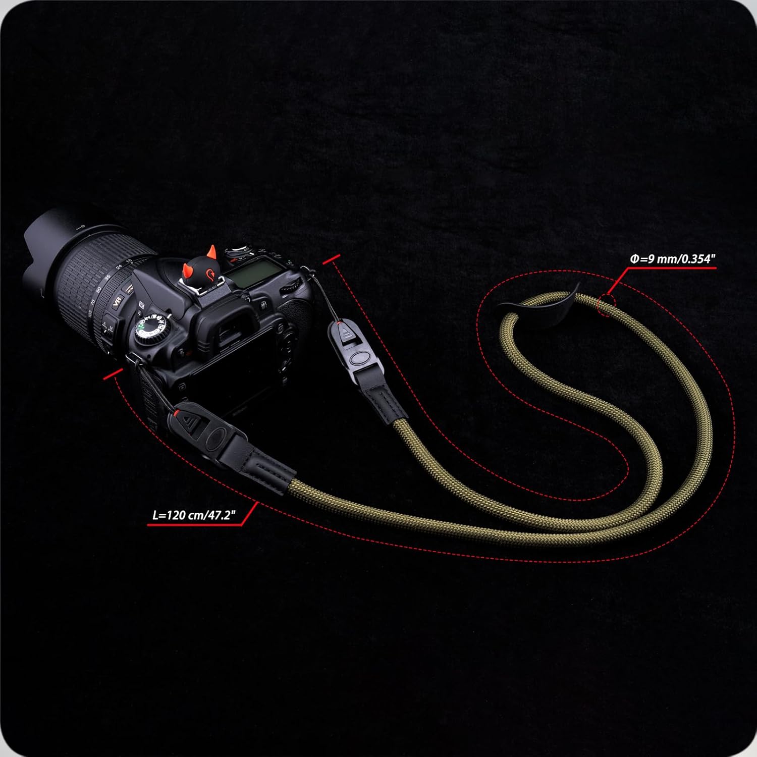 Camera Strap Rope,Quick Release Vintage Cute QD Nylon Neck Shoulder Straps for Photographers Film DSLR - Image 7