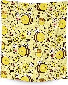 Bee Blanket Gifts, 40"x50" Cute Bee Print Throw for Women Girls, Soft Cozy Warm Flannel for Sofa Bed