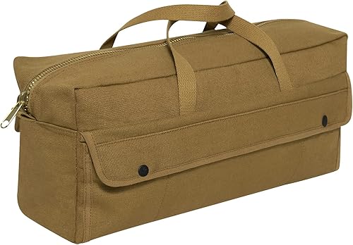 Miniatura 2 de Rothco Bolsa de herramientas Jumbo de lona con cremallera de latón, marrón coyote