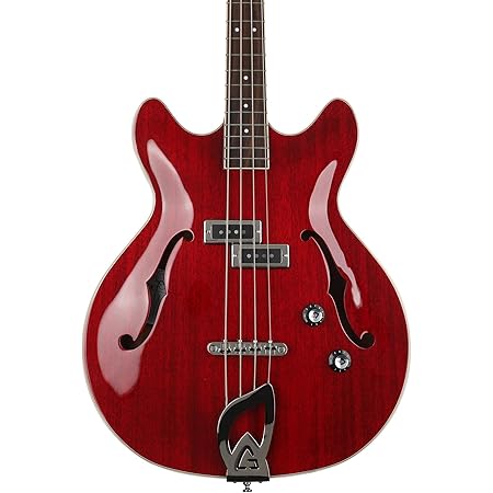 Ktone Sunburst 4-String Semi-Hollow Bass Guitar – Full Size With Bag