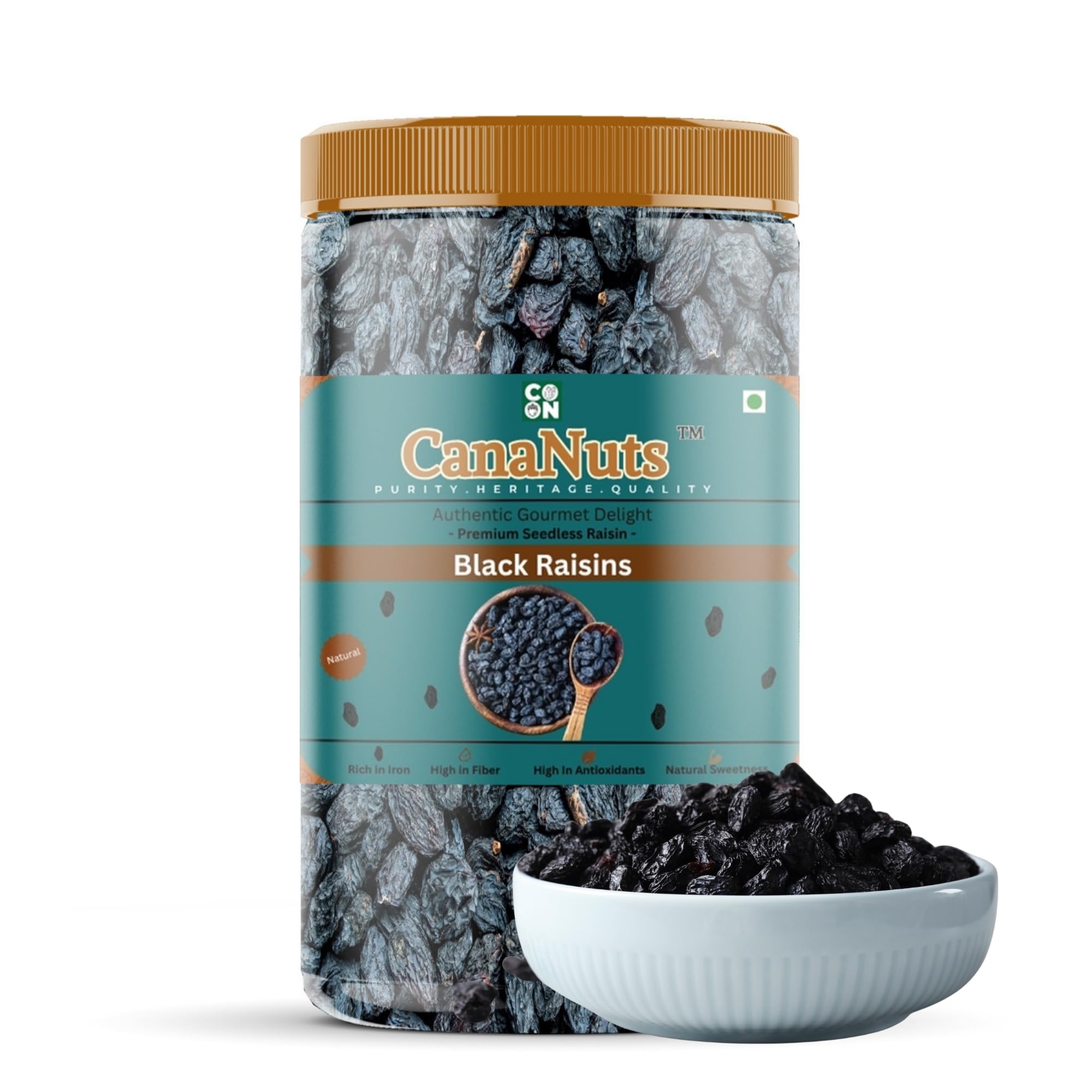 CanaNuts Premium Black Raisins 200g | Seedless Kali Kishmish | Rich in Iron & Antioxidants | Naturally Sweet Healthy Snack (Pack of 1)-image-13