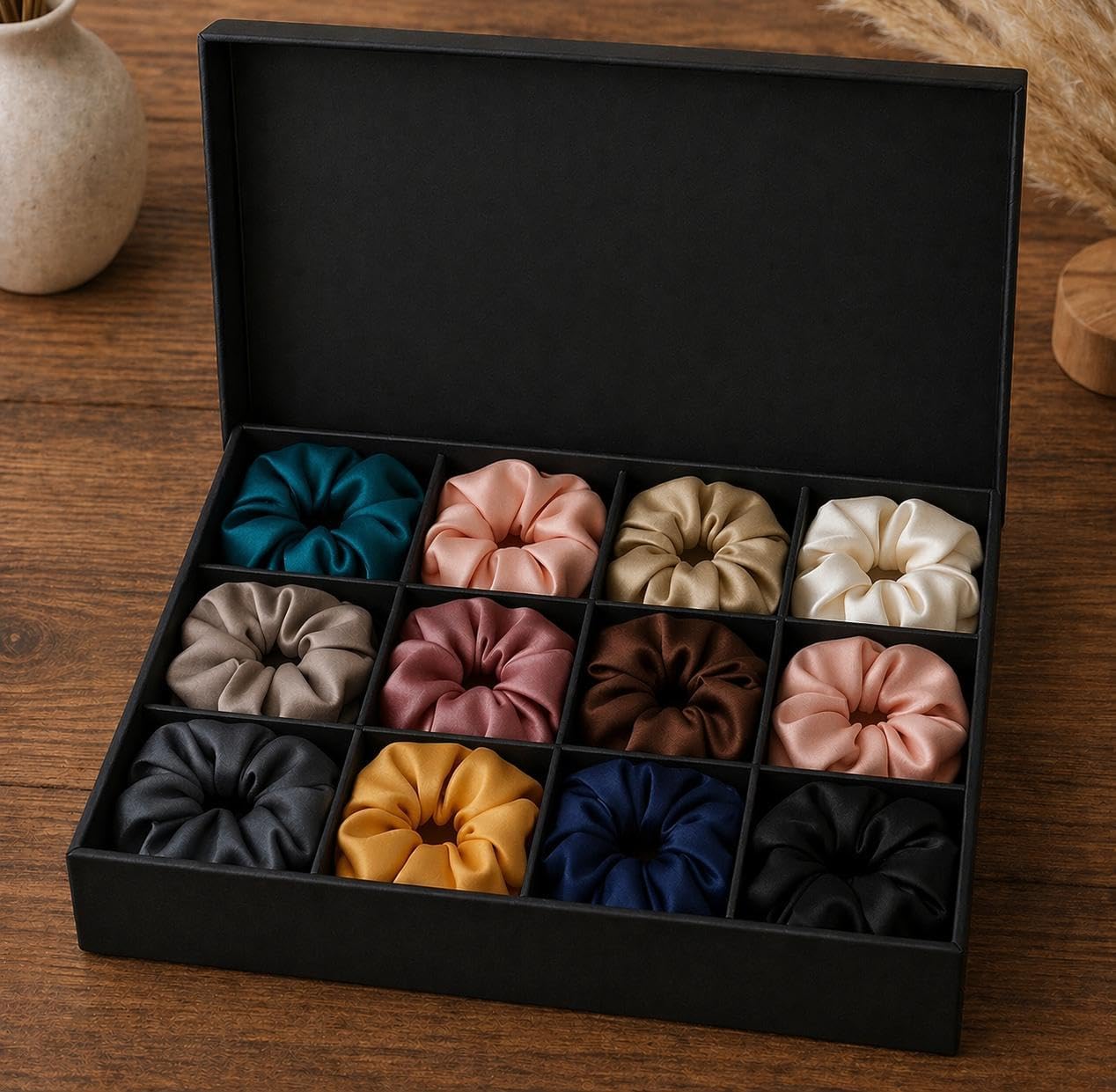 Hair Scrunchies for Women & Girls – Soft Elastic Hair Ties for Ponytail, Bun & Daily Styling, No Damage Hair Bands, Premium Hair Accessories Pack, Birthday Gift combo (pack of 15)-image-32