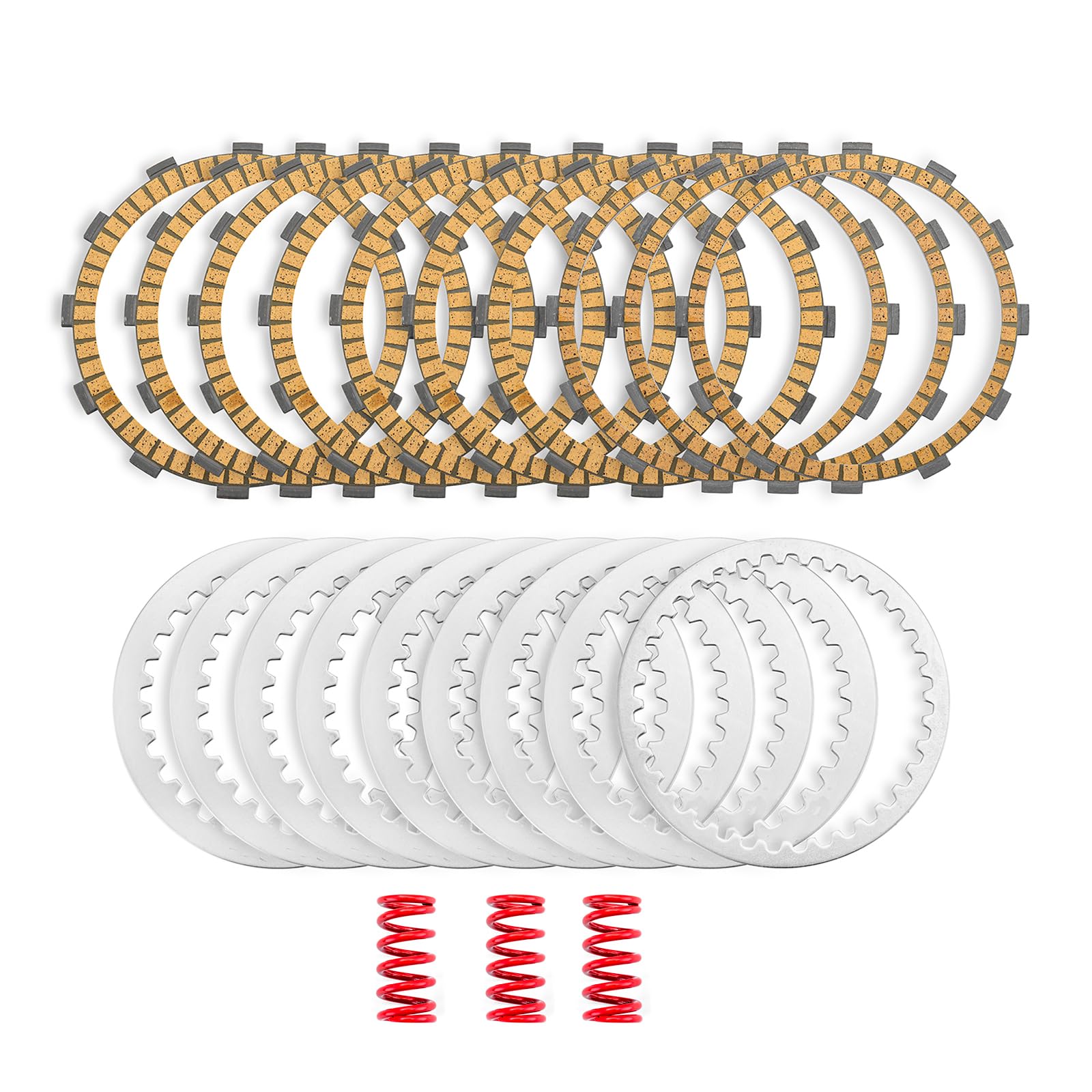 Wsays Extra Clutch Plates Kit Friction Steel Compatible with Harley Softail Heritage Fat Boy Street Bob 2018-2025 Fit FL Touring Street Electra Road Glide Road King 2017-2025 Fit M8 Engine Model