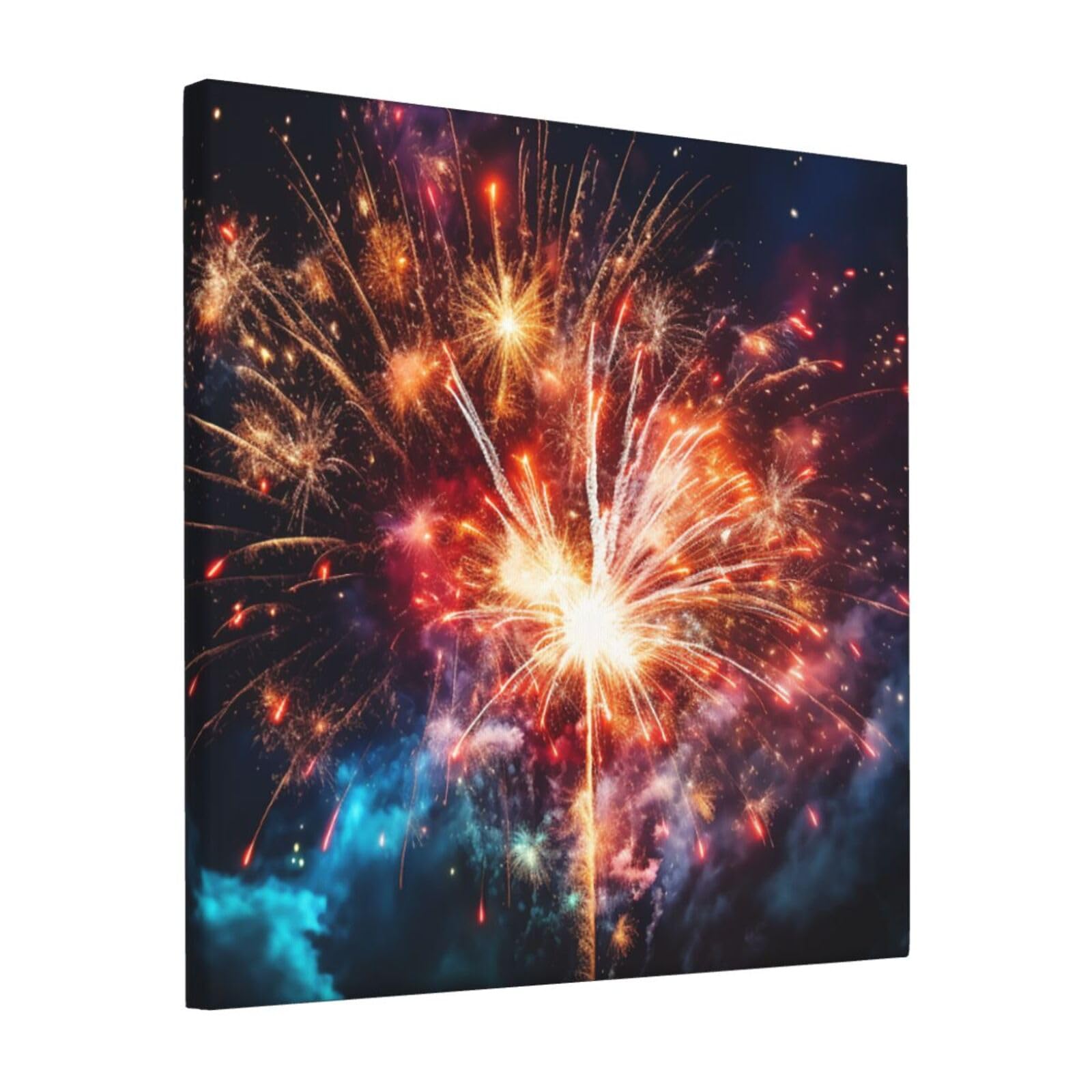FodPand Explosion Firework Canvas Wall Art for Living Room Wall Decor 12"x12" Modern Artwork Painting Pictures Hanging Canvas Prints Aesthetic Wall Art for Bedroom Bathroom Office Wallart Decor