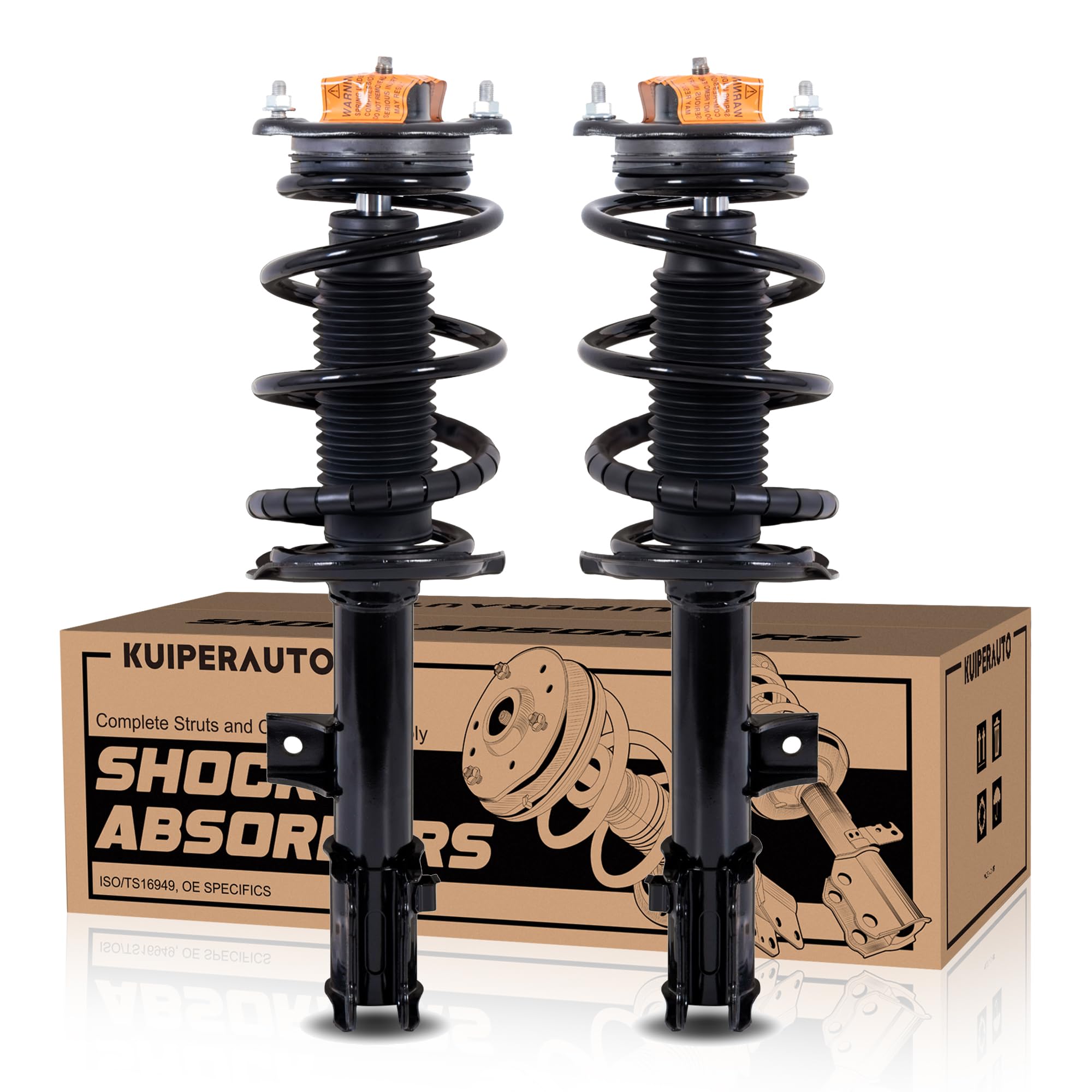 KUIPERAUTO Front Complete Struts Coil Spring Assembly 1333452L 1333452R 172722 Compatible with 2011-2016 Kia Sportage 2010-2015 Hyundai Tucson Replacement Shock Absorbers