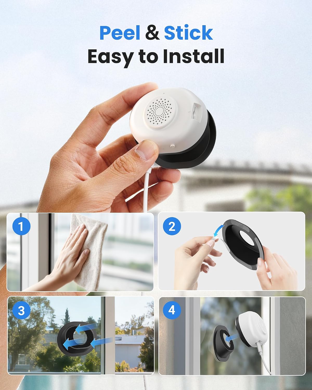 No Drill Window Mount for ZOSI Window Camera, 20 Degree Adjustable Angle Tilt Indoor Window Security Camera Bracket Holder for Home Monitoring, Easy Installation, No Screws