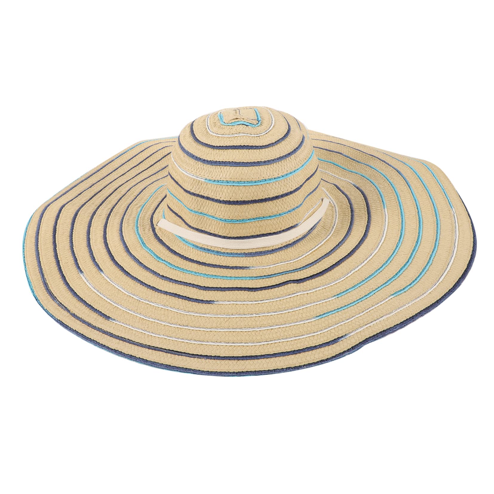 minkissy Chapeau Pare-Soleil Pliable à Large Bord en Paille pour Femme