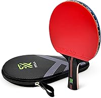 Rydla Professional Ping Pong Paddle - Carbon Fiber Table Tennis Racket with Ergonomic Grip for Max Speed, Spin & Control